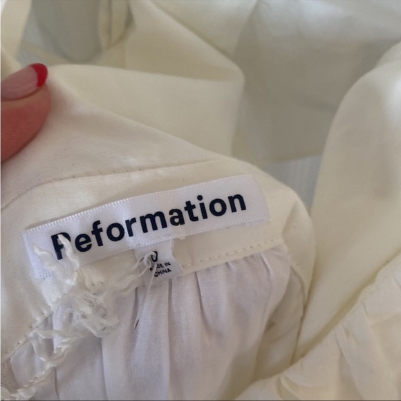 Reformation NWT Fairfield White Ruffle Maxi Dress size 0 - Picture 12 of 13